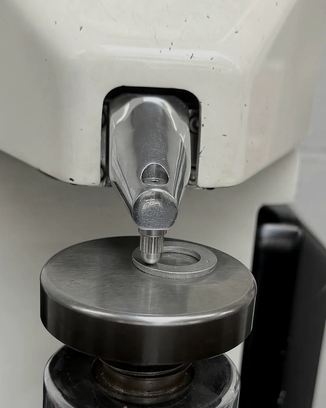 Hardness test on a machined washer